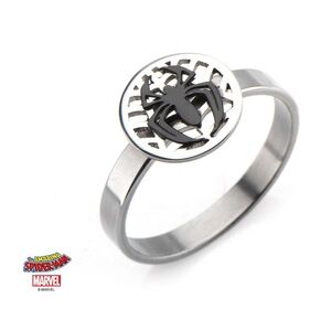🕷️ Marvel Cut Out Spider Ovelapped on Web Petite Ring Stainless Steel Size 7